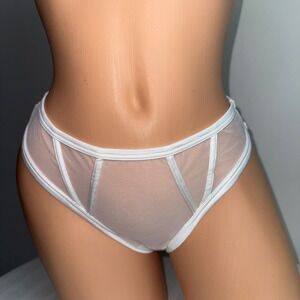 Cosabella Sardegna Sheer Mesh Thong White Luxury Italian Lingerie